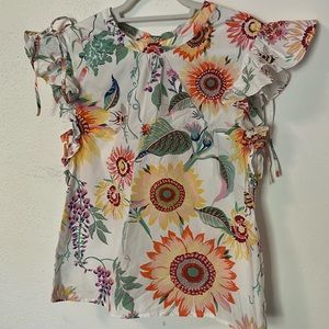 Banjanan Floral Shirt in Cotton. Size medium. Worn once.